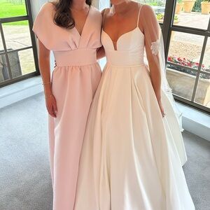 Amsale Kiernan bridesmaid dress in Ballet PINK